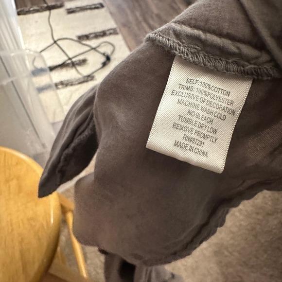 Johnny Was Womens Embroidered Floral Tunic Blouse Puff Long Sleeve Cotton Gray M - Picture 12 of 13